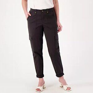 Candace Cameron Washed Black Bure Regular Utility Pants